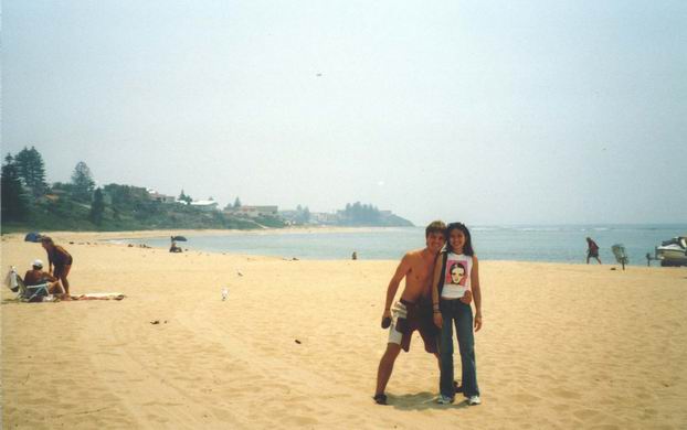 With Arty on the beach at Goolva, Central Coast.