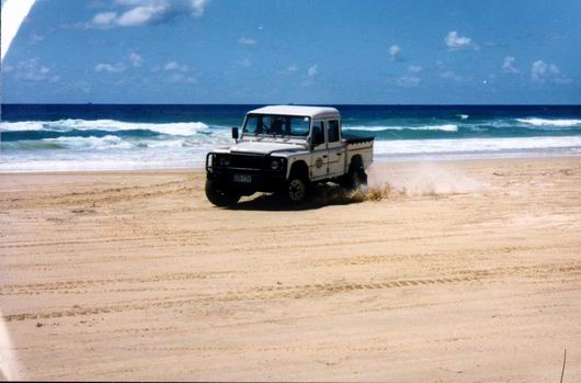 Drive by 4WD Landrover on east side of Frasier Island.