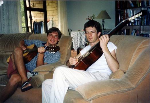 With Martin (on the right) in a deep emotional touch with the guitar.