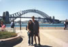 With Arty in front of Sydney Harbor Bridge.