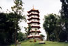Chinese Pagoda at entrance into Chinese Imperial Gardens - Singapore.